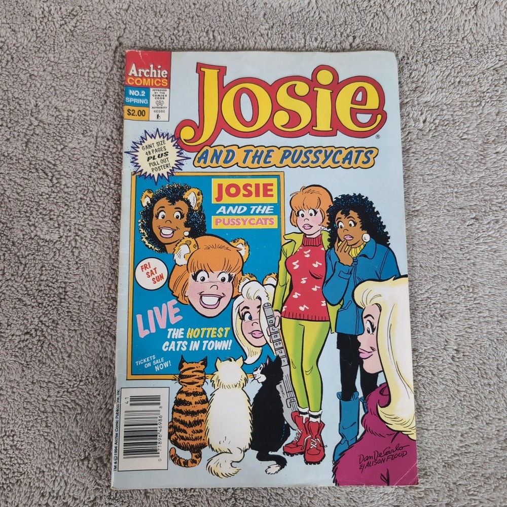 Vintage 1994 Archie Comics Josie and the Pussycats No 2 Spring